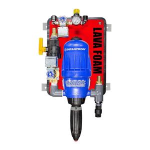 Dosatron Pump Panel 110V. 14 GPM, 500:1 Red Background